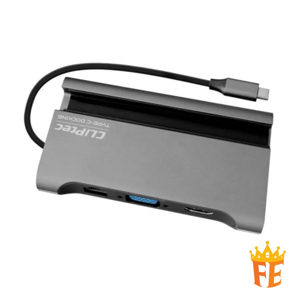 CLiPtec RZH740 TYPE-C 7 in 1 Portable Mini Docking (ViewNet-7) Grey RZH-740