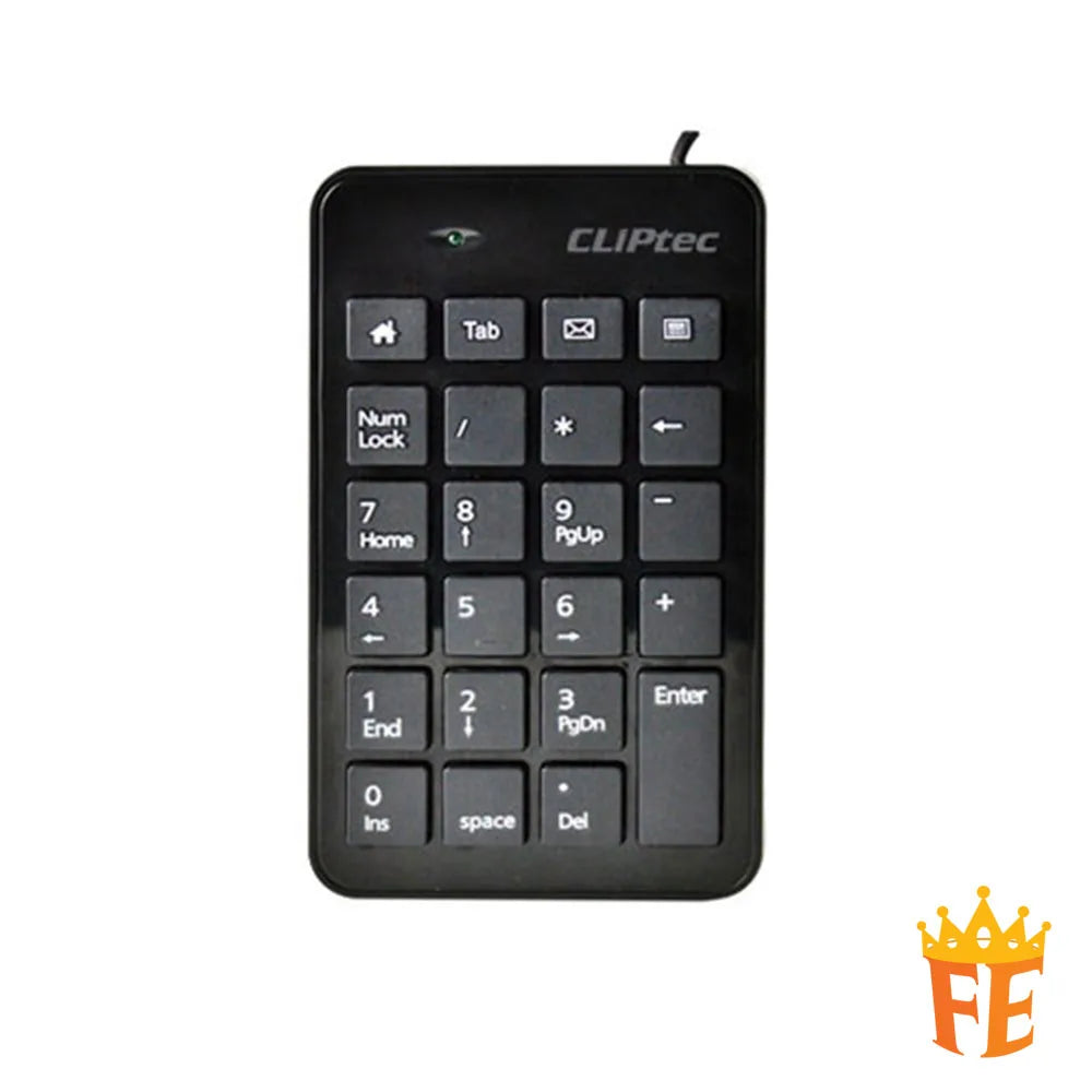 CLiPtec USB2.0 Numeric Keypad - Rapid Black RZK-231