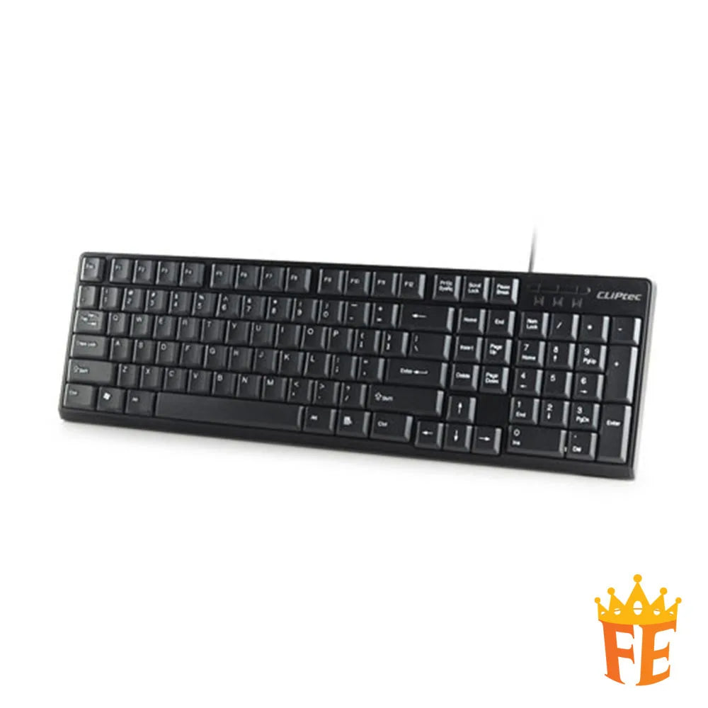 CLiPtec USB Standard Keyboard - Klassic Black RZK-247