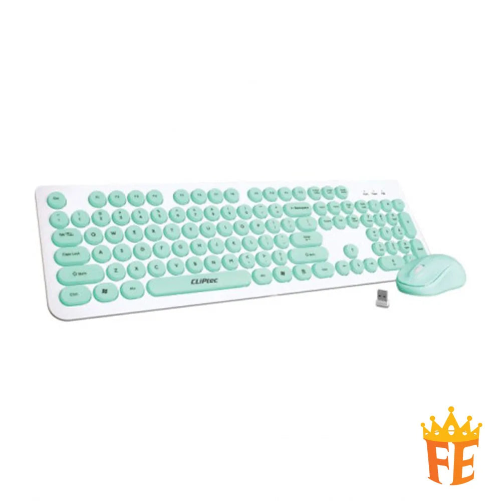 CLiPtec Wireless Keyboard And Mouse Combo Set - Young Air RZK-340