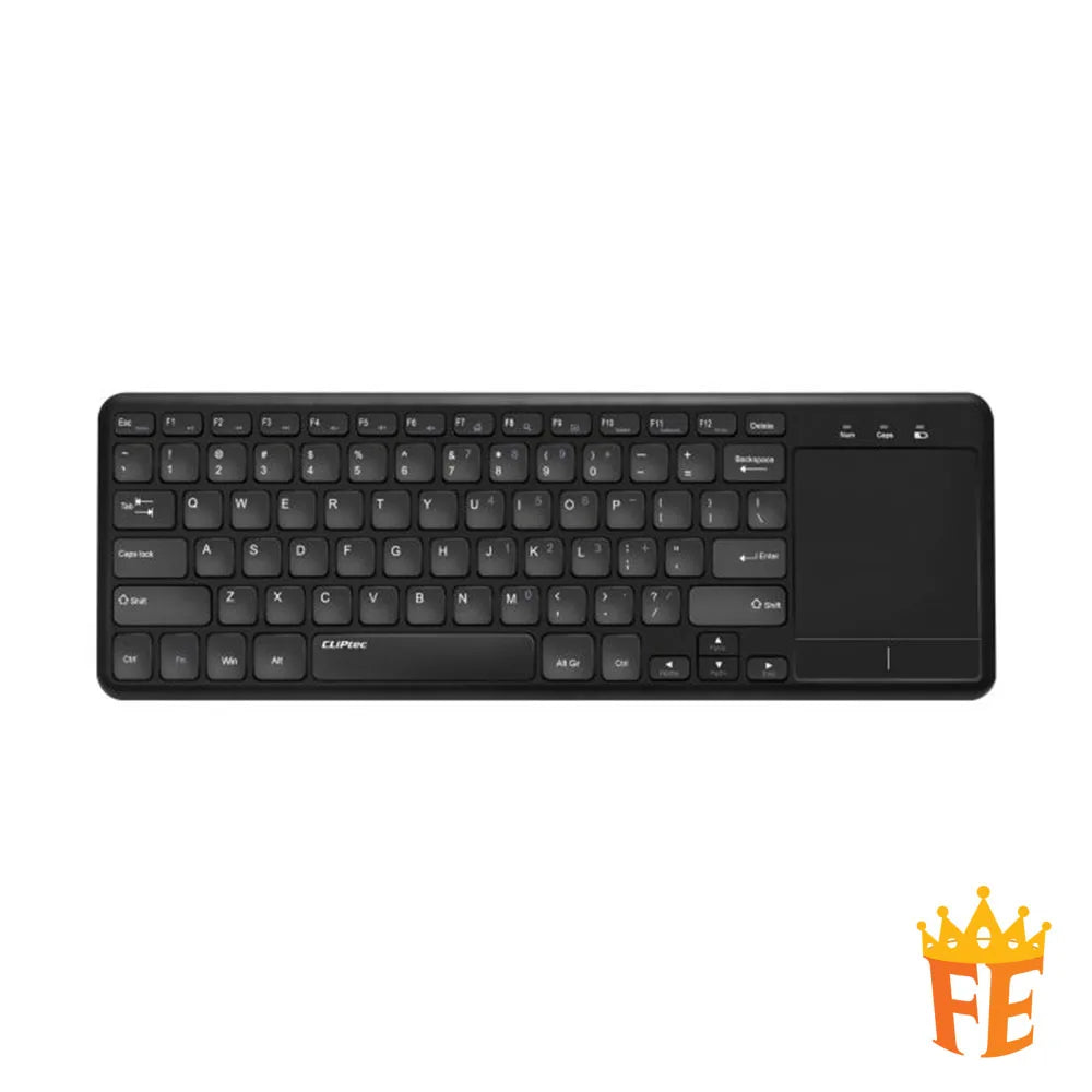 CLiPtec RZK355 Ultra- Slim WIreless Keyboard With Touchpad (Slimtouch-Air) Black RZK-355