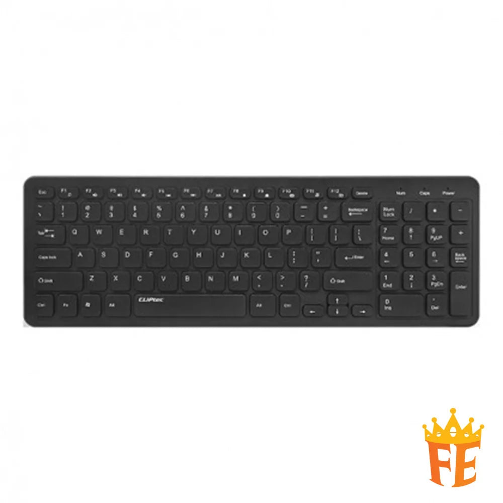 CLiPtec RZK363 Ultra-Slim Wireless Silent Keyboard & Mouse Combo (Compact-Air Xilent) Black RZK-363