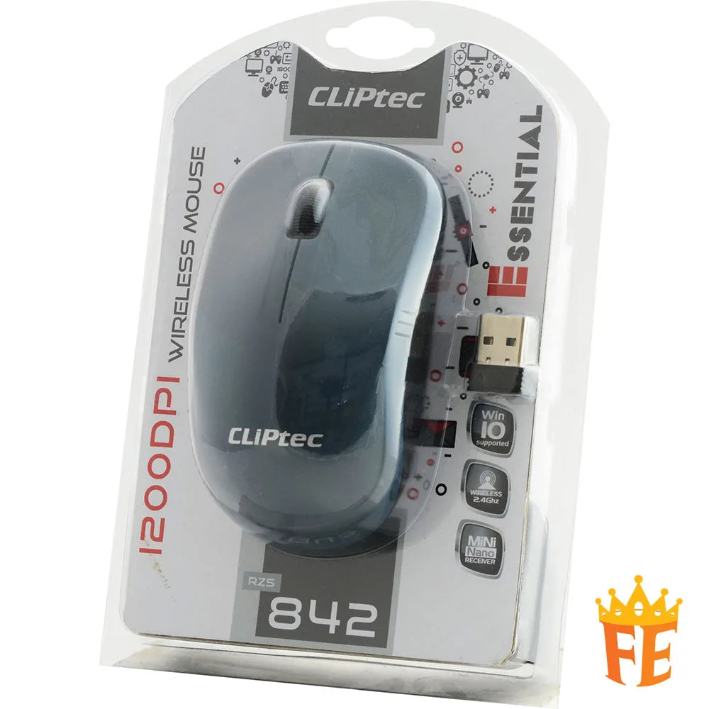 CLiPtec 1200 dpi 2.4GHz Wireless Optical Mouse - Essential RZS-842