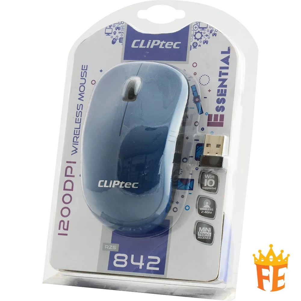 CLiPtec 1200 dpi 2.4GHz Wireless Optical Mouse - Essential RZS-842