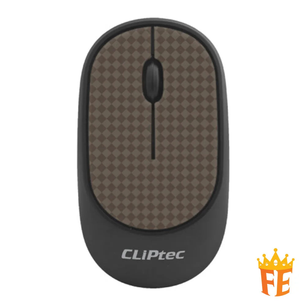 CLiPtec 2.4ghz Wireless Leather Silent Mouse - Leather Xilent Brown RZS-855L