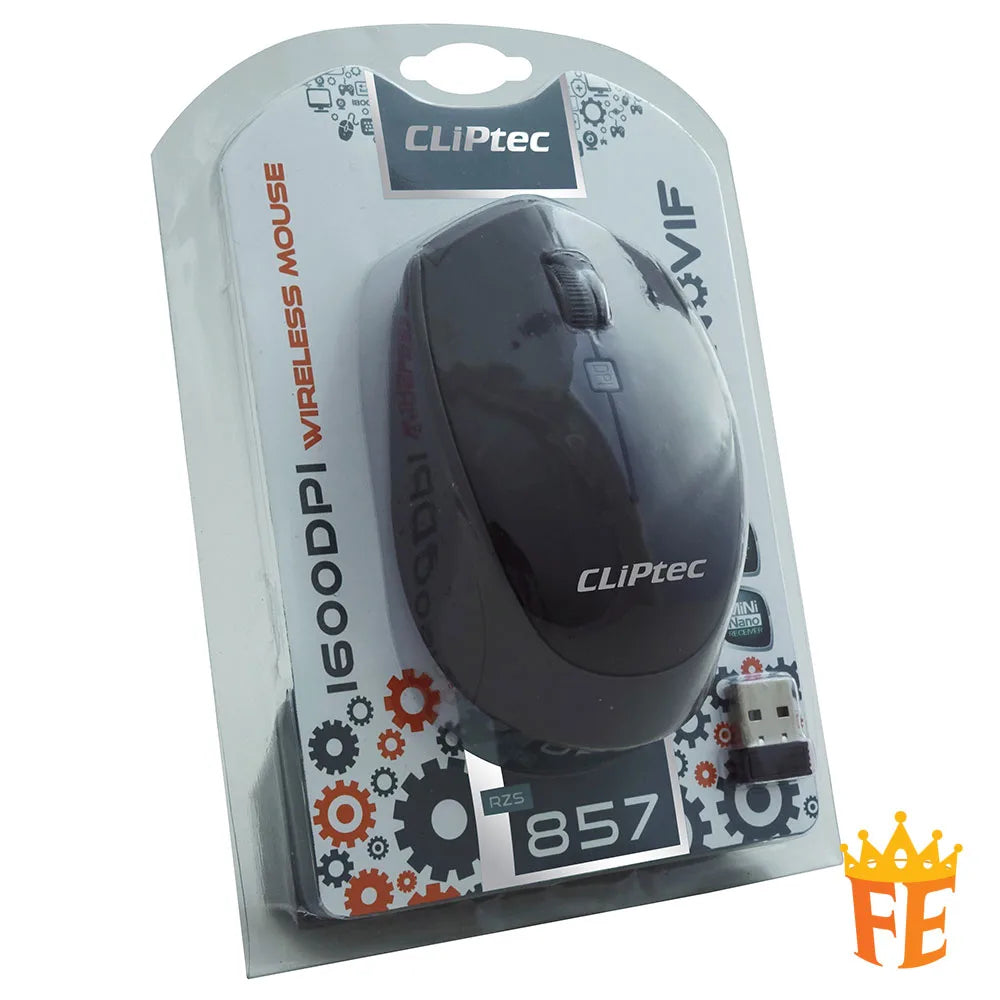 CLiPtec 1600dpi 2.4GHz Wireless Optical Mouse - Innovix RZS-857