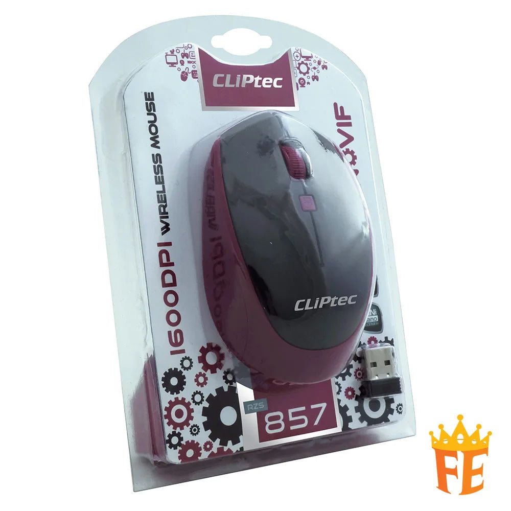 CLiPtec 1600dpi 2.4GHz Wireless Optical Mouse - Innovix RZS-857