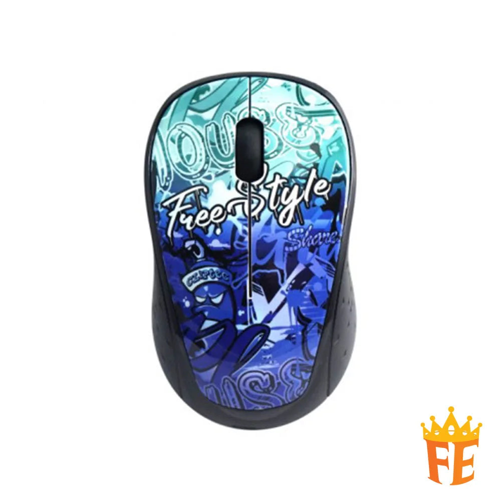 CLiPtec 1200 dpi 2.4Ghz Wireless Silent Mouse - Xilent Graffiti RZS-866G