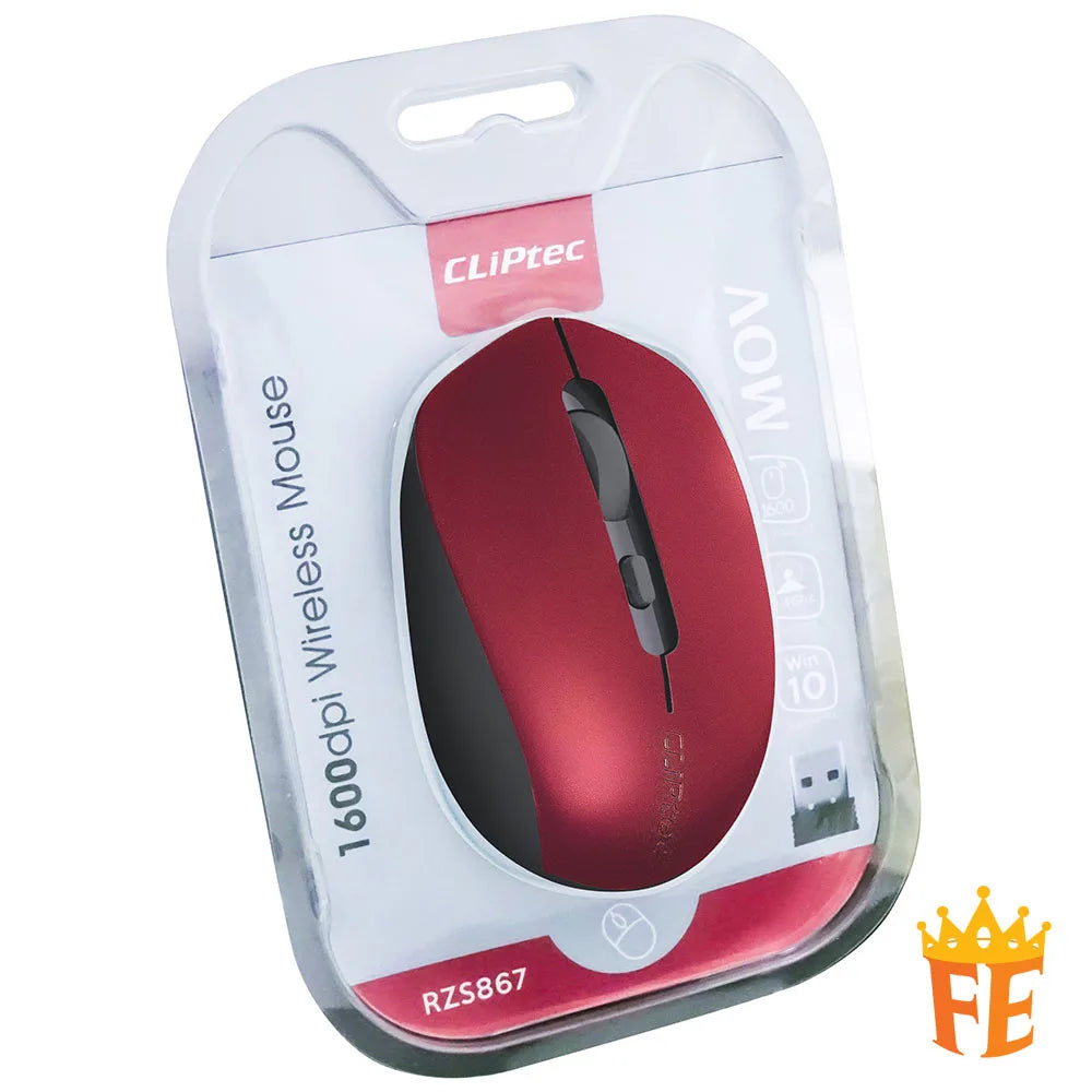 CLiPtec RZS867 1600dpi 2.4Ghz Wireless Optical MouseÃ¢â‚¬â€œ MOV RZS-867