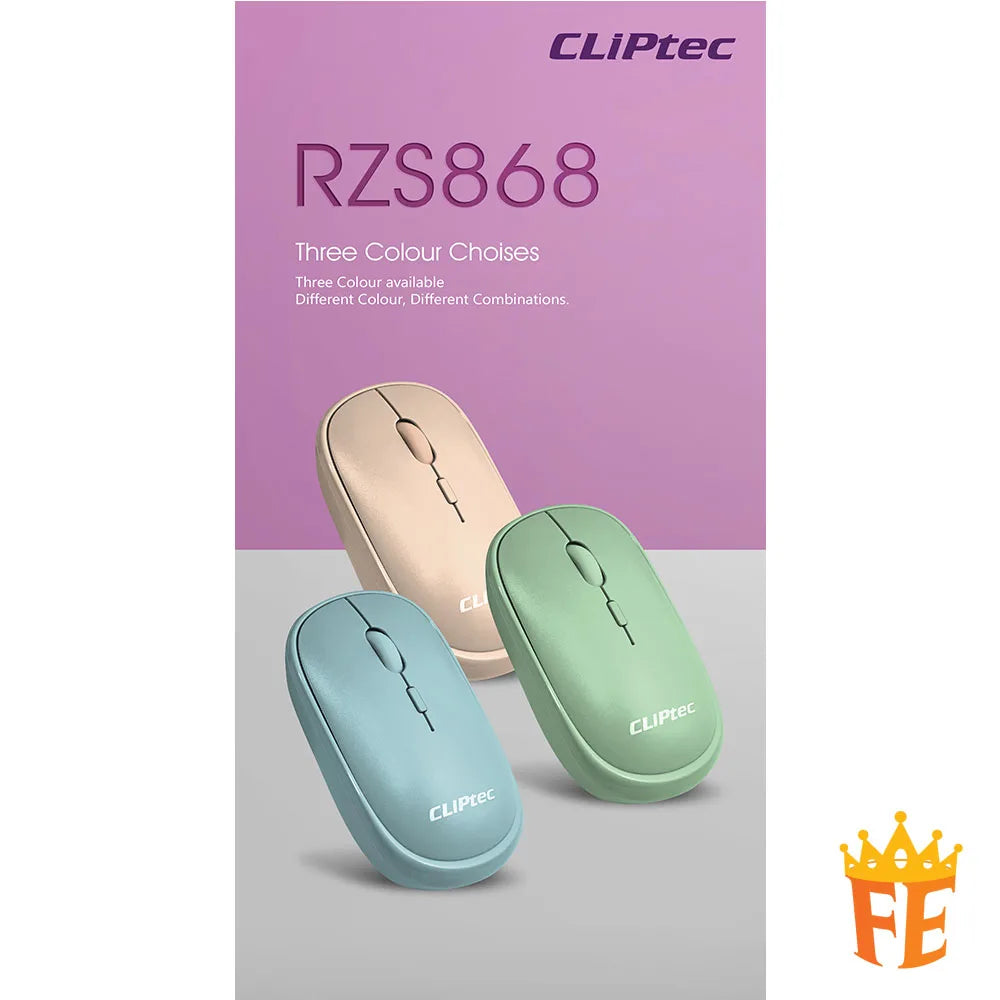 CLiPtec 1600DPI 2.4Ghz Wireless Silent Mouse- Youth Xilent RZS-868