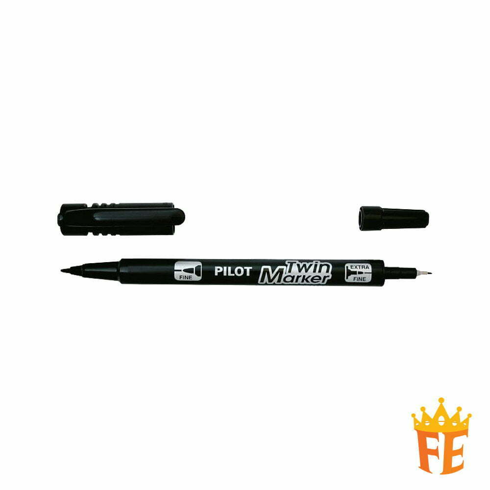 Pilot Twin Tip Marker Fine & Extra Fine Black