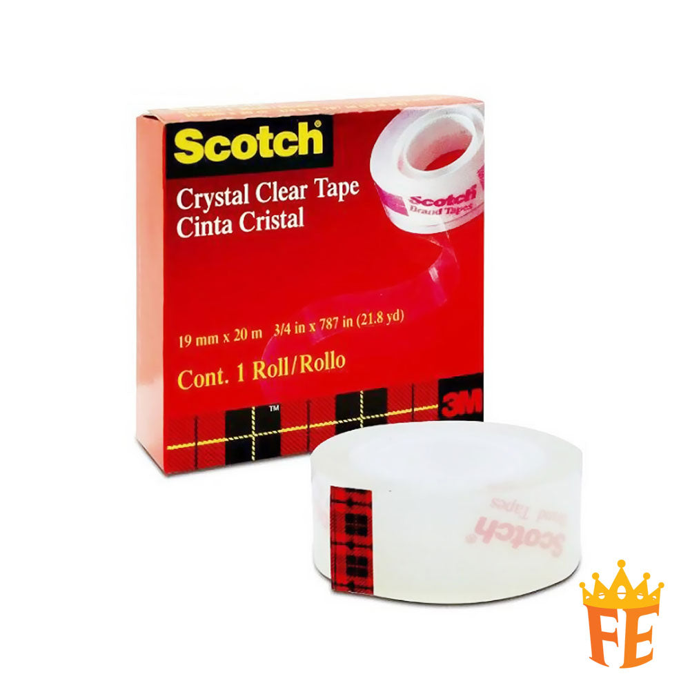 3M Scotch Cc1920-B Crystal Clear Tape 19mm X 20M