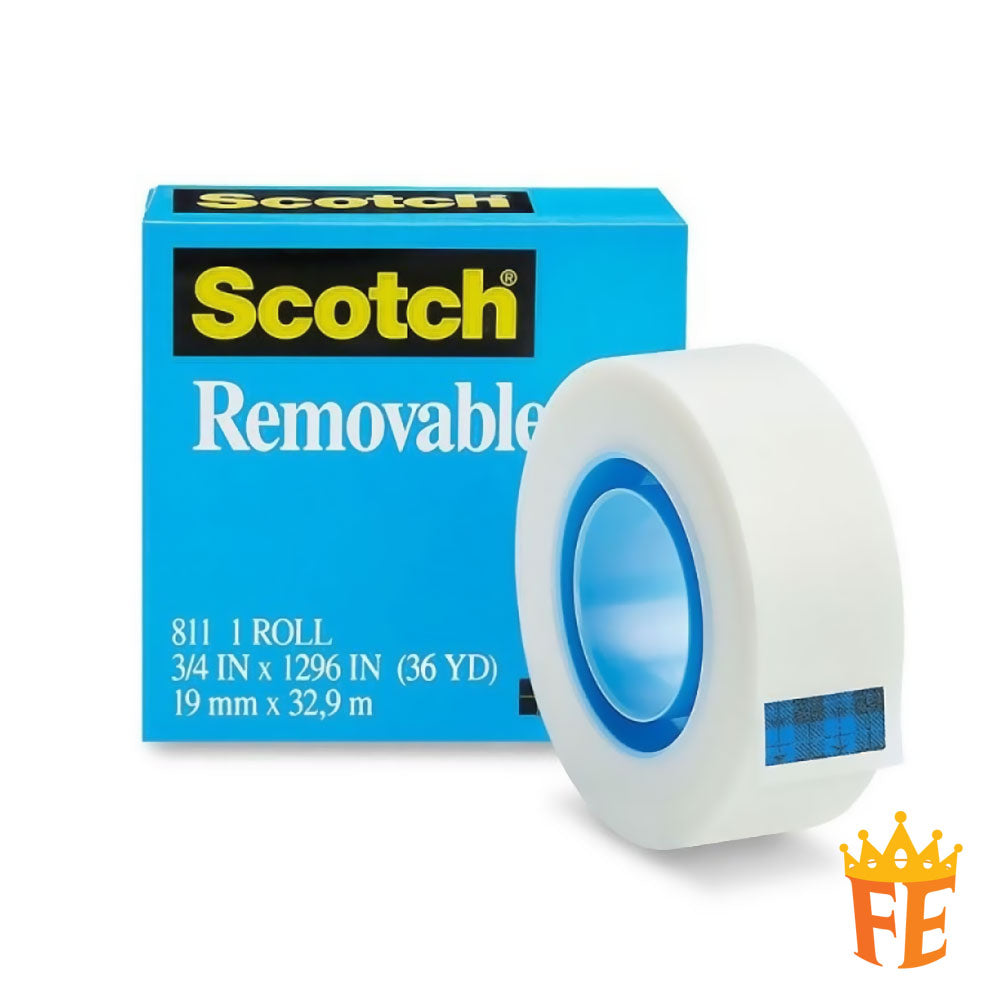 3M Scotch 811 Removable Tape 19mm X 32.9M