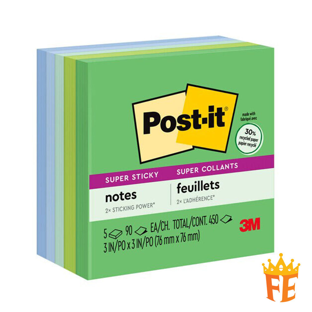 3M Post-It Super Sticky Cubes 654-5ss 3" X 3"