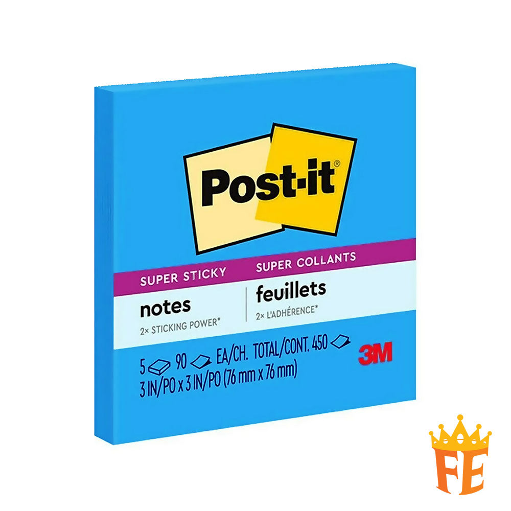 3M Post-It Super Sticky Notes 654 3" X 3" 90s