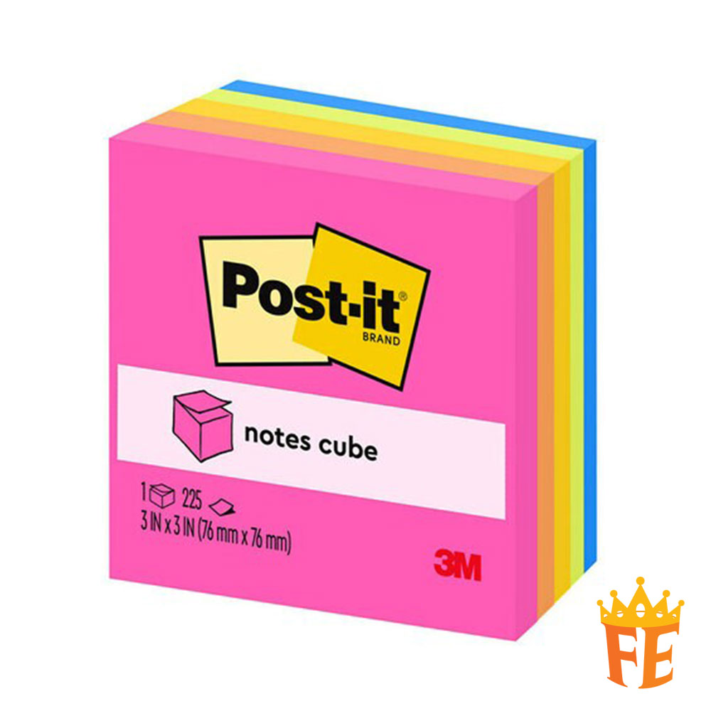 3M Post-It Classic Cubes 654-5Pk 3" X 3" 100s X 5Pads
