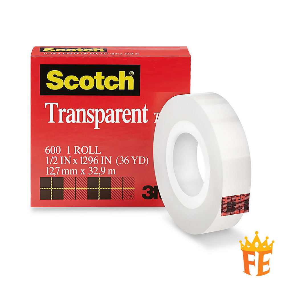 Scotch Transparent Tape, 1/2 Inch, Shop
