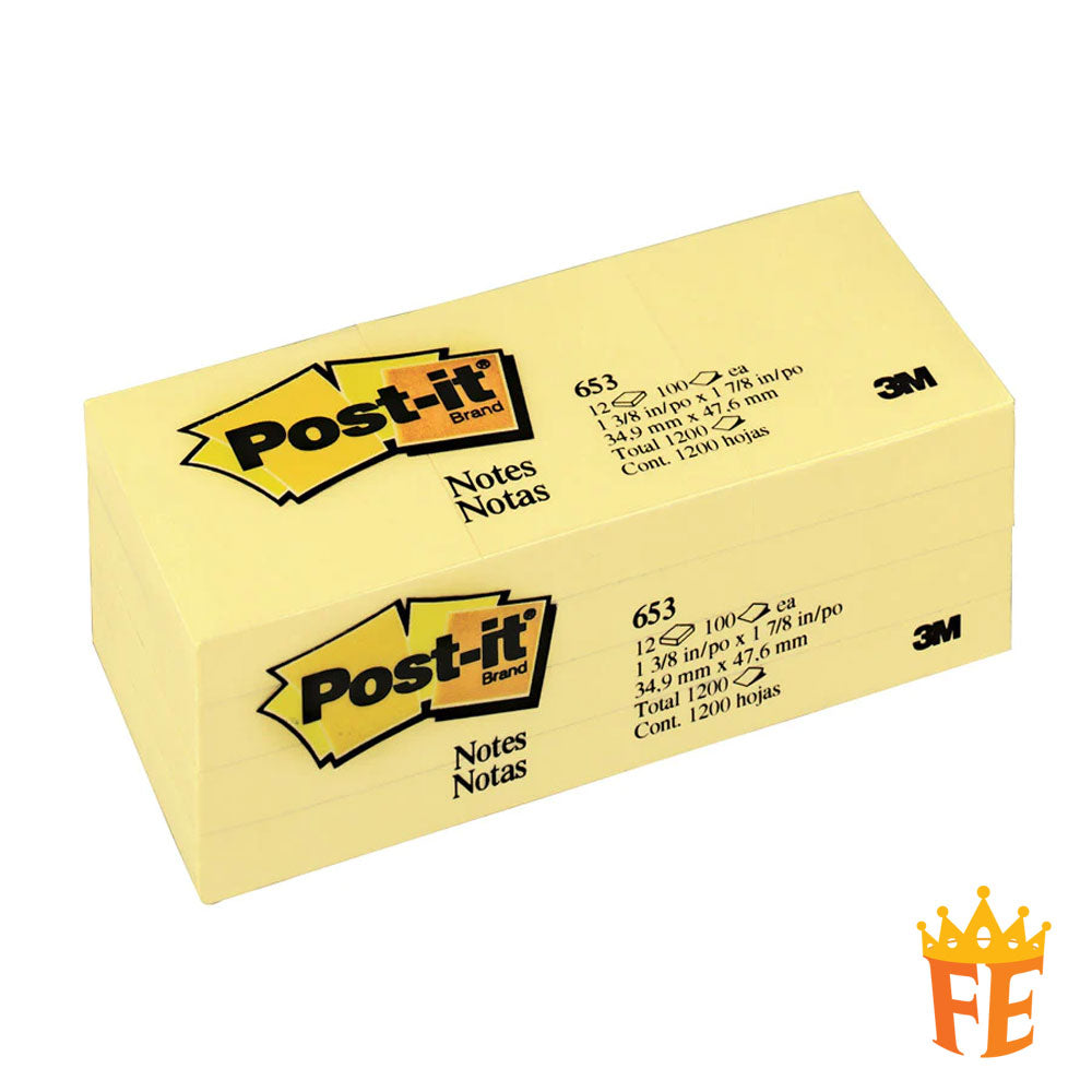 3M Post-It Classic Notes 653 / 654 / 655 / 656 / 657