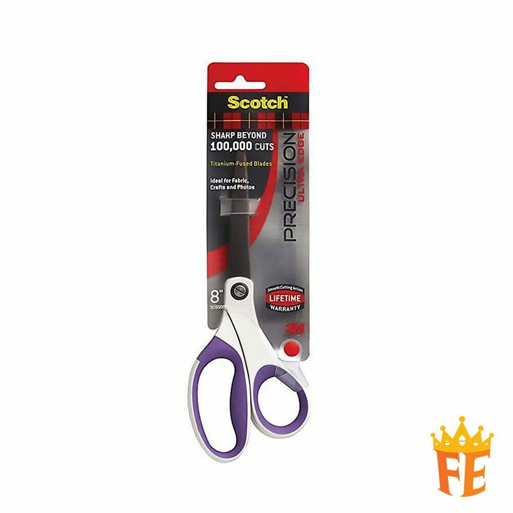 3M Scotch 8" Precision Ultra Edge Titanium Scissors 1458Tu-Mix