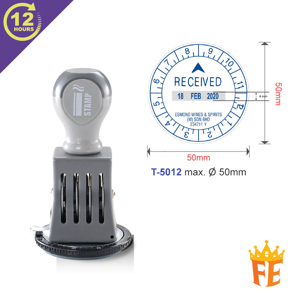 Colop Die Plate Dater / Time Stamp 12H / 24H All Size