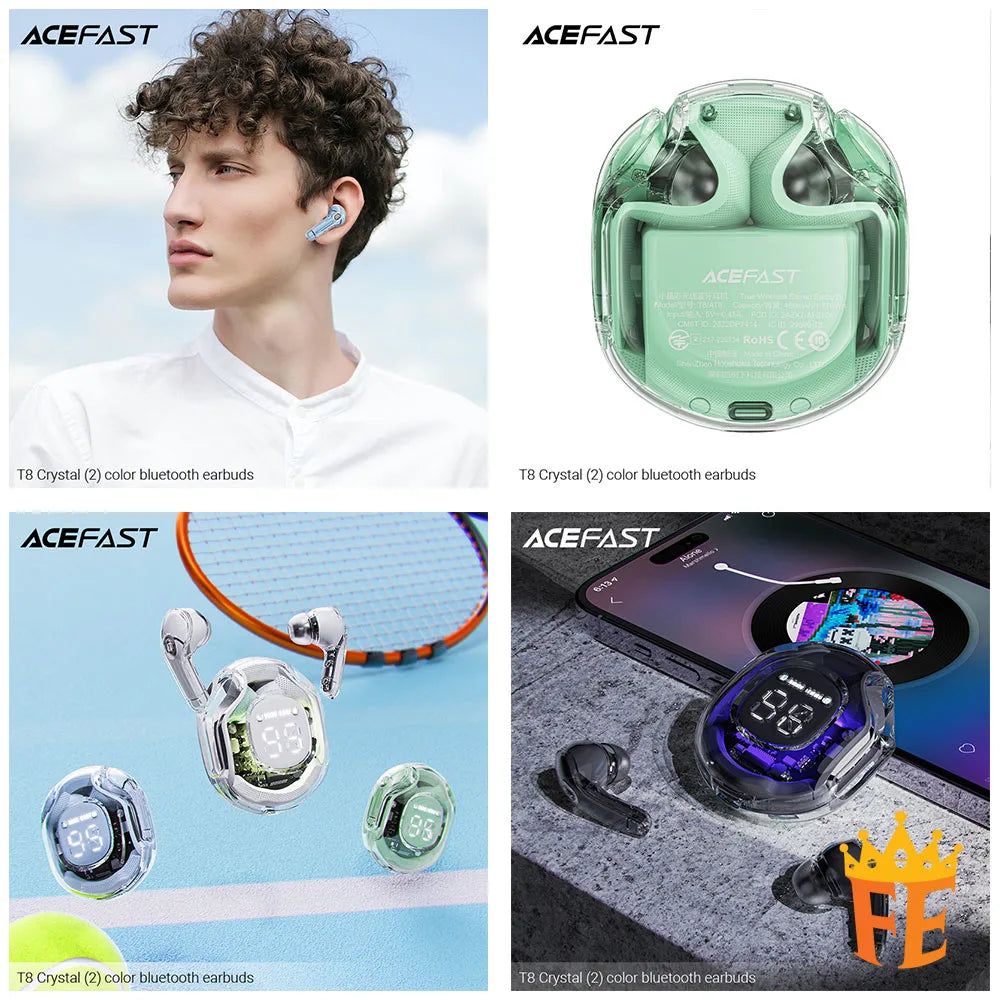 ACEFAST Crystal Color (2) SVE AI Bluetooth Earbuds T8