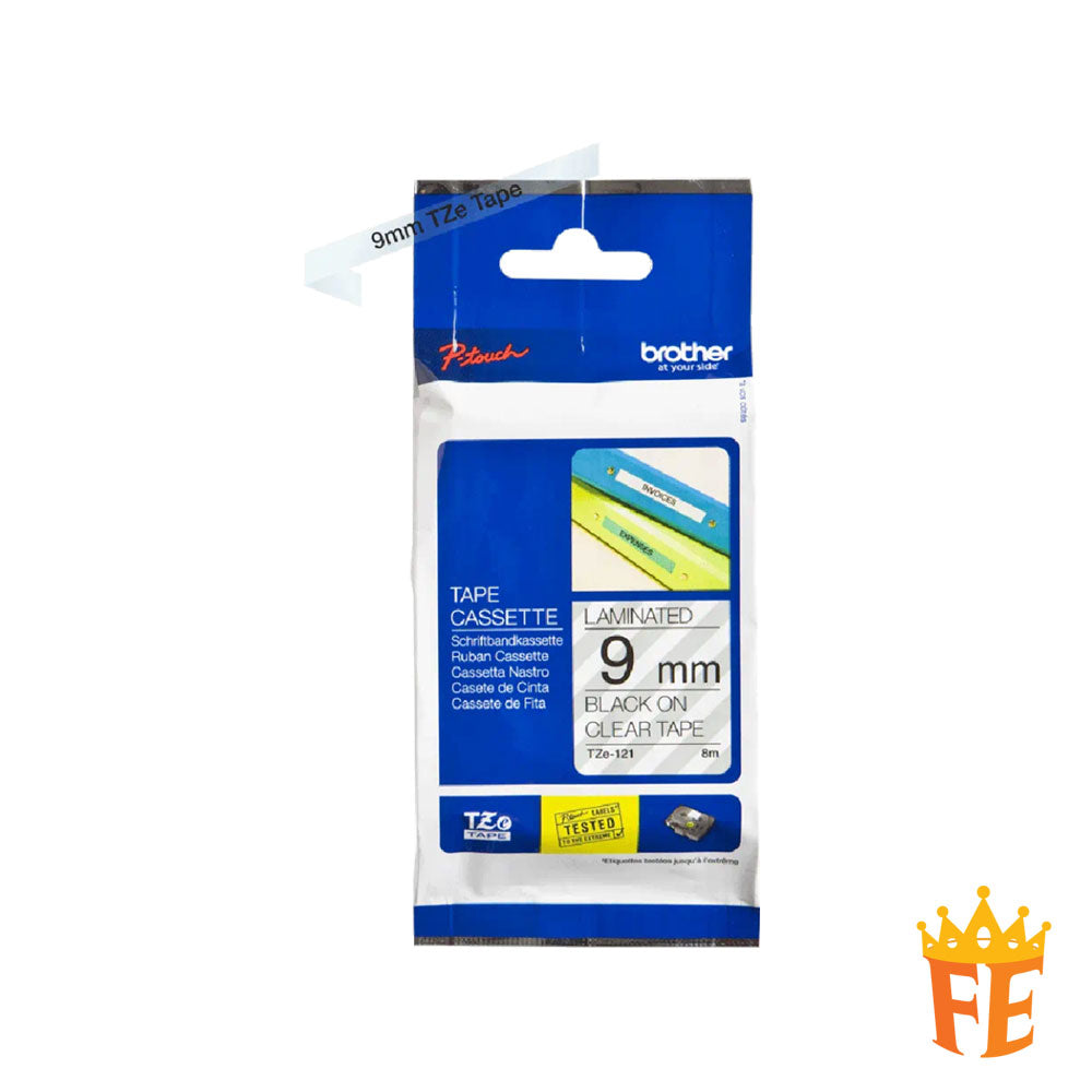 Brother Standard Laminated TZe Tapes (8 metres length)