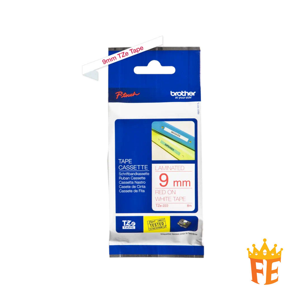 Brother Standard Laminated TZe Tapes (8 metres length)