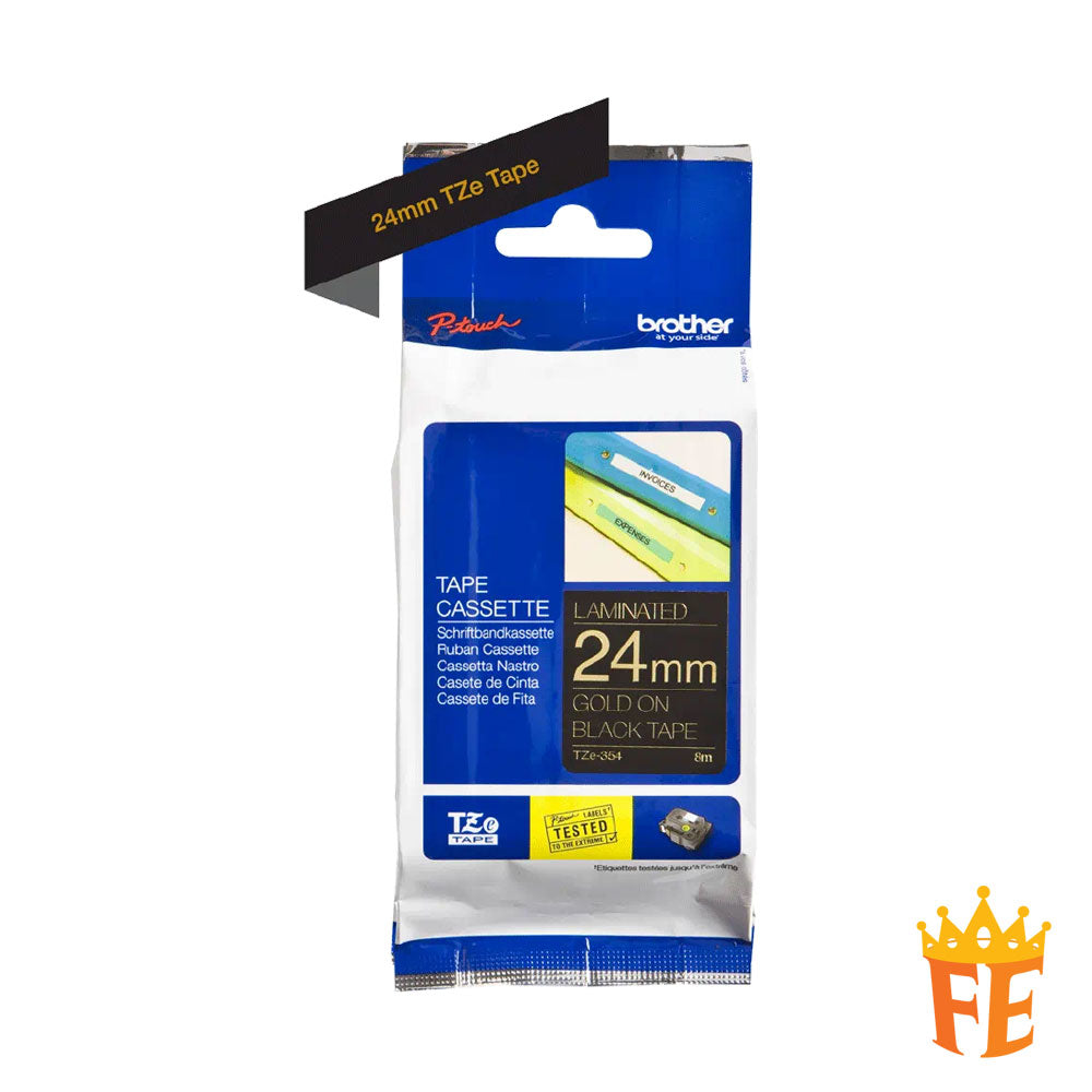 Brother Standard Laminated TZe Tapes (8 metres length)