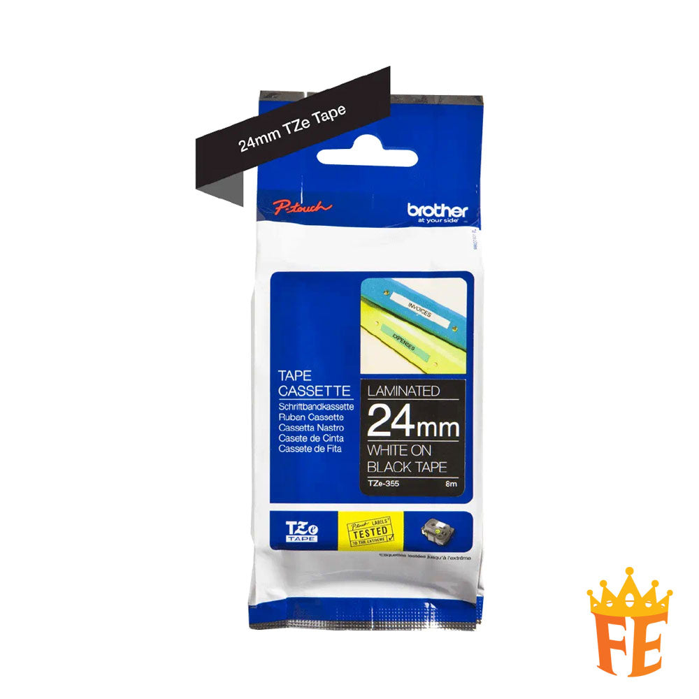 Brother Standard Laminated TZe Tapes (8 metres length)