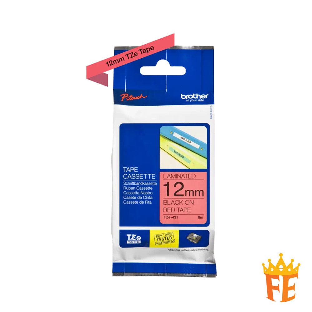 Brother Standard Laminated TZe Tapes (8 metres length)