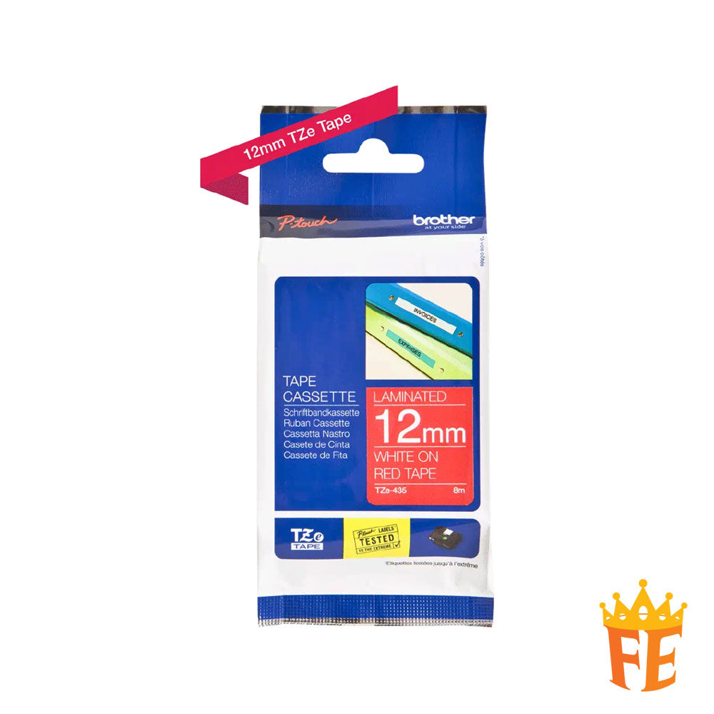 Brother Standard Laminated TZe Tapes (8 metres length)