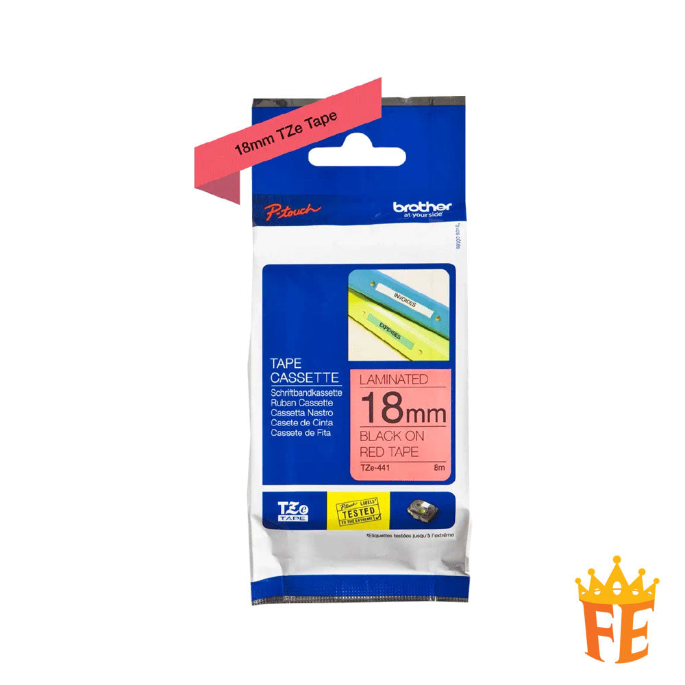 Brother Standard Laminated TZe Tapes (8 metres length)