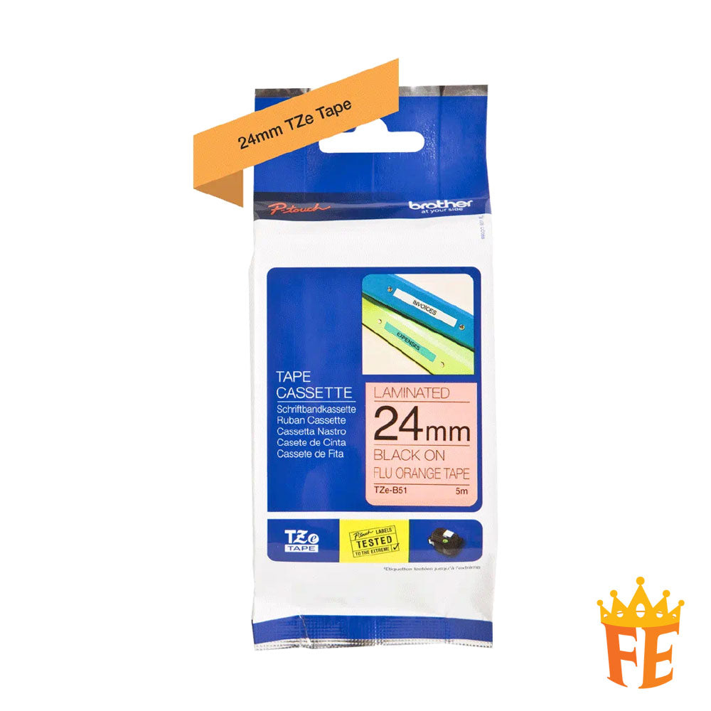 Brother Standard Laminated TZe Tapes (8 metres length)