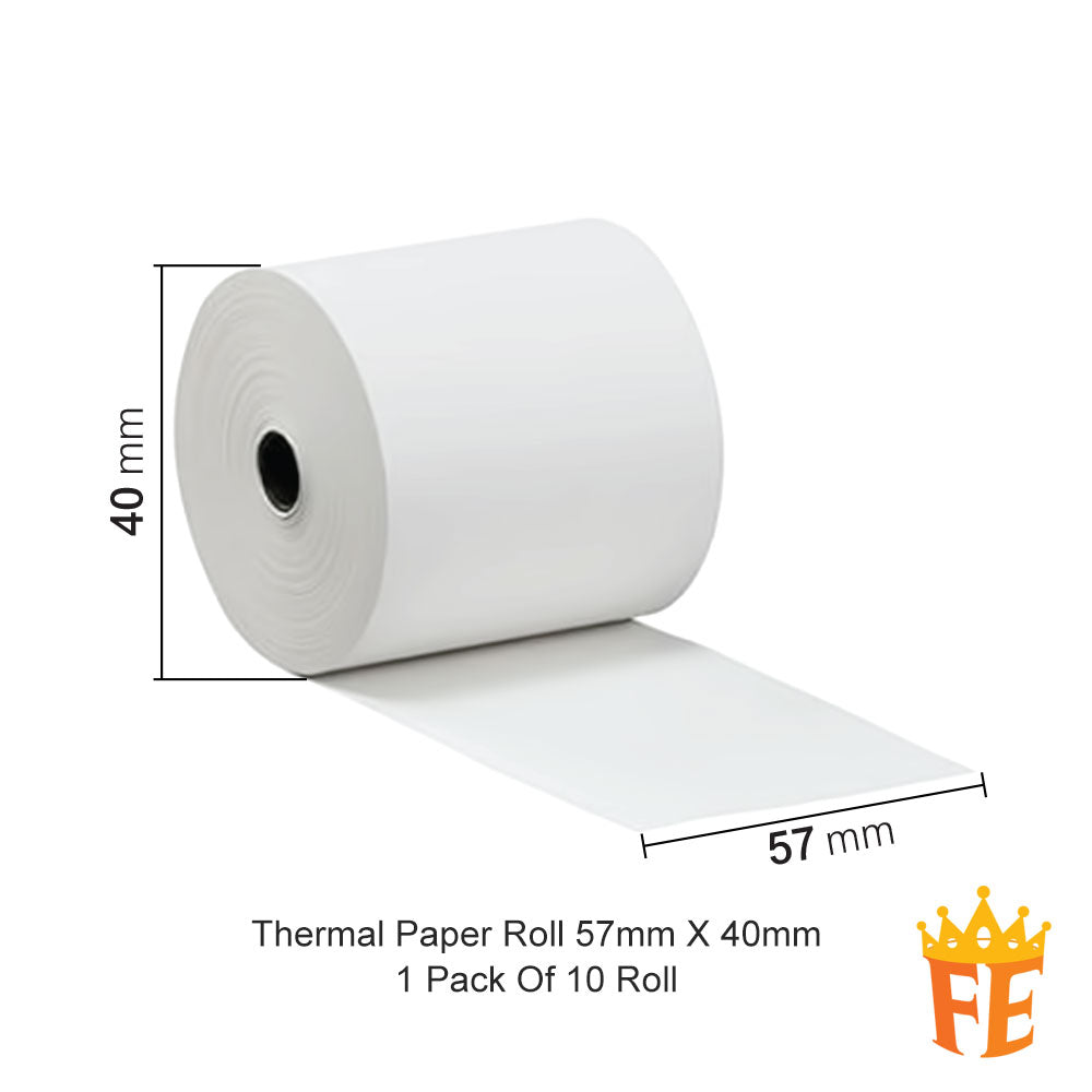 Akira Thermal Paper Roll 57mm (Full Length) 1 Pack Of 10 Rolls