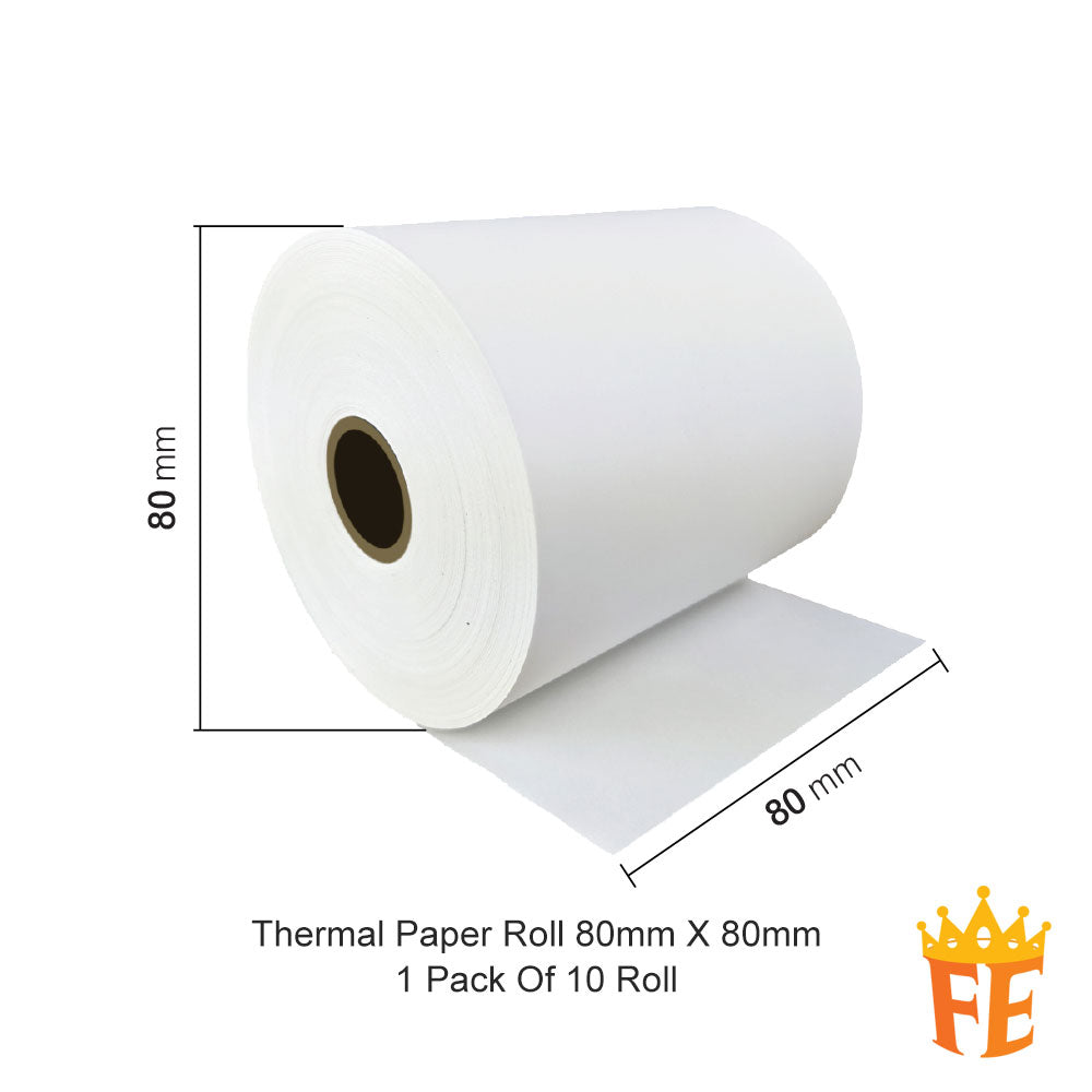 Akira Thermal Paper Roll 80mm (Full Length) 1 Pack Of 10 Rolls