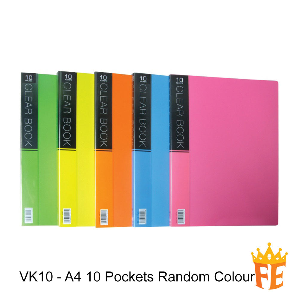 CBE VK 10 / 20 / 30 / 40 / 60 Pockets Merry Colour Clear Holder (A4)