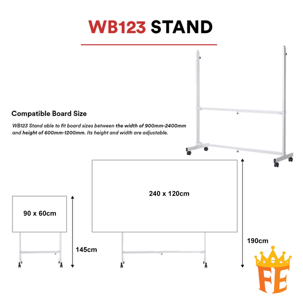 Whiteboard / Notice Board Stand With Castor