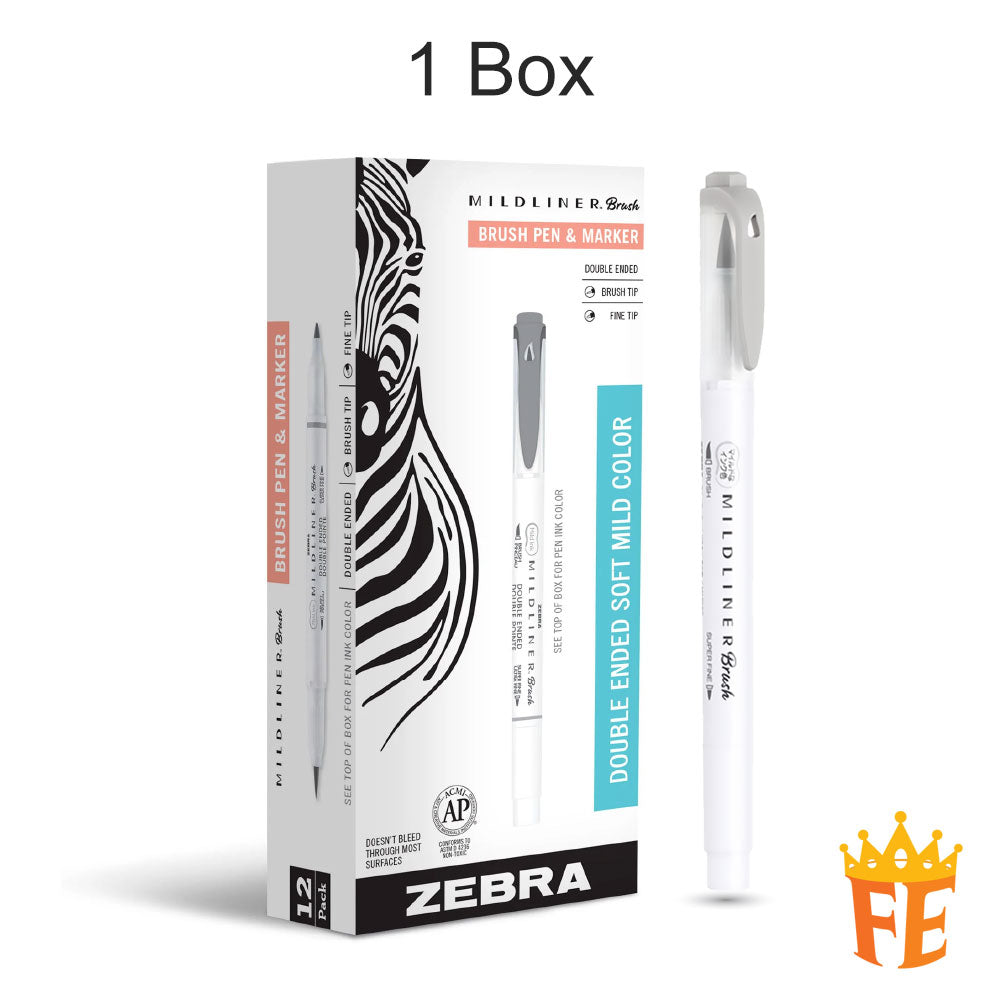 Artline Zebra Mildliner Brush Tip All Colour