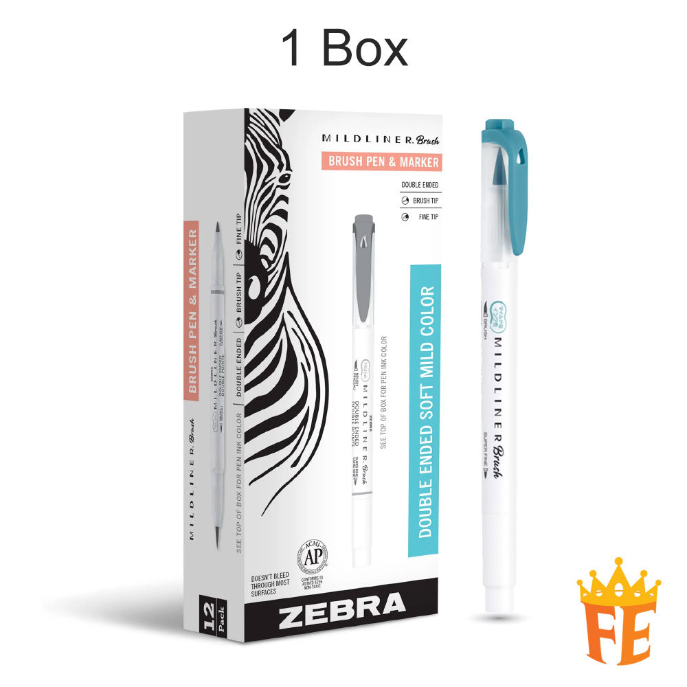 Artline Zebra Mildliner Brush Tip All Colour