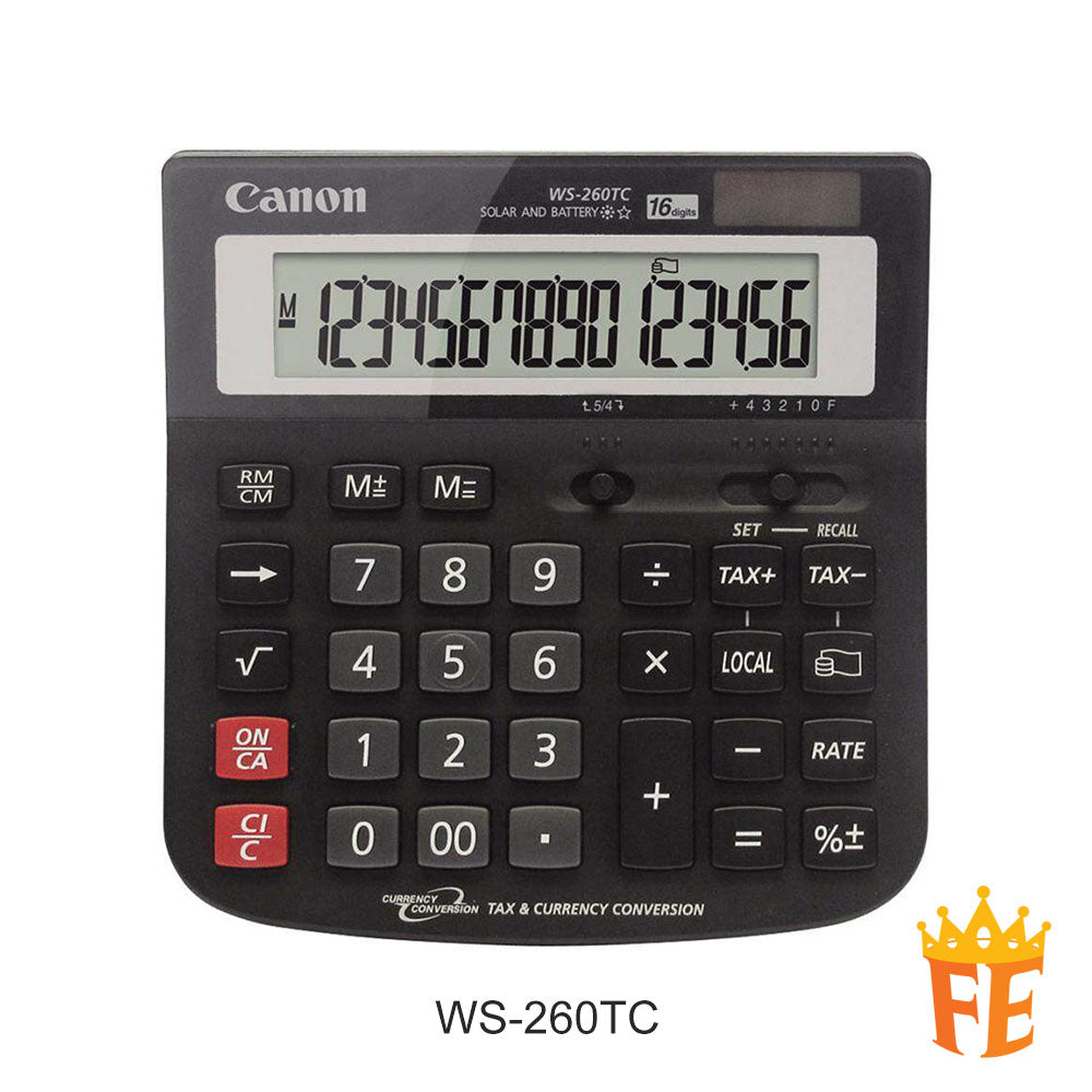 Canon Calculator Desktop 16 Digits WS-260TC