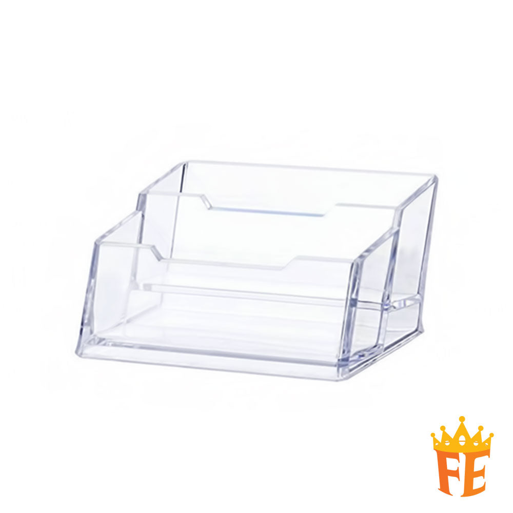 Acrylic Tabletop Business Card Holder With 1 / 2 / 3 Compartment