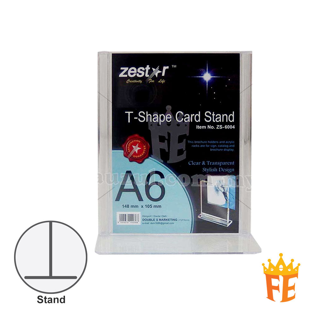 Acrylic T Shape Card Stand A6 / A5 / A4 Vertical & Horizontal