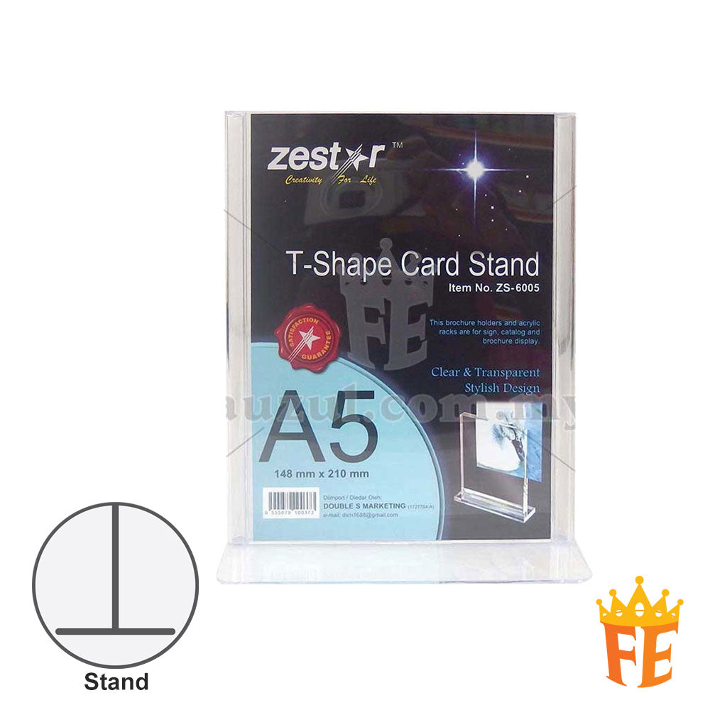 Acrylic T Shape Card Stand A6 / A5 / A4 Vertical & Horizontal