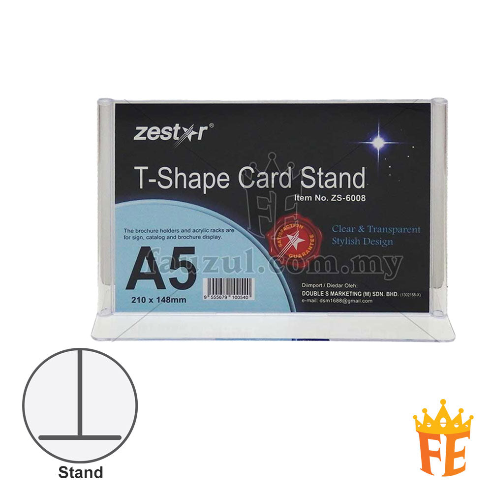 Acrylic T Shape Card Stand A6 / A5 / A4 Vertical & Horizontal