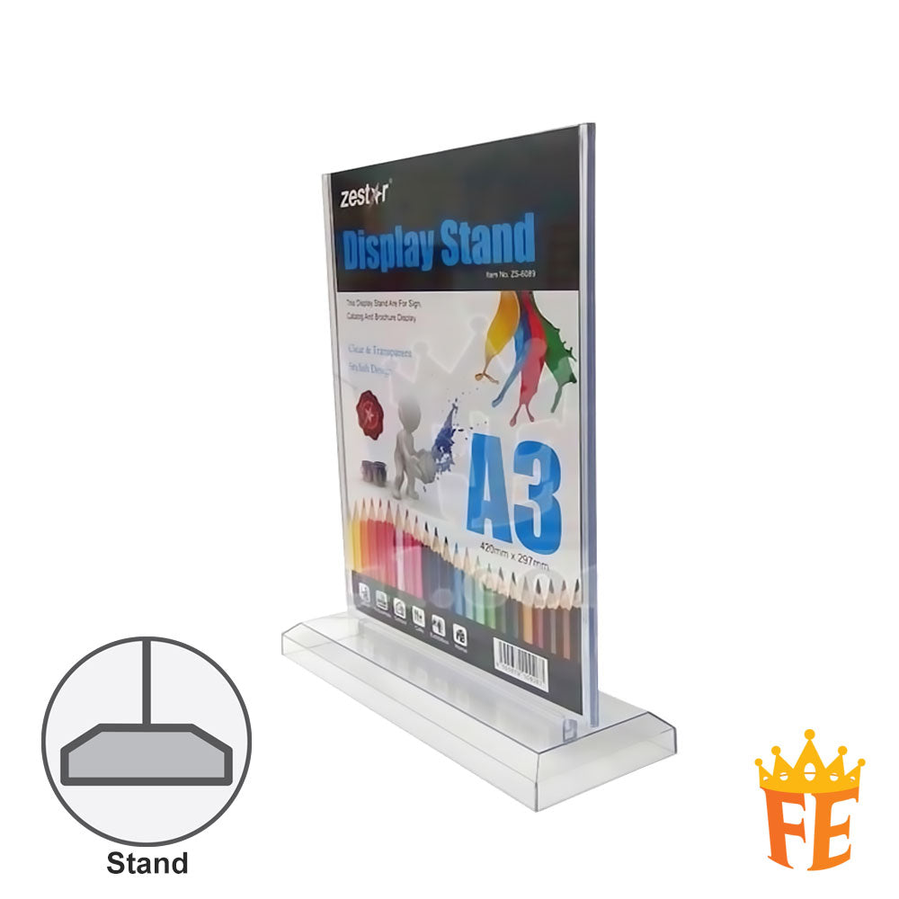 Acrylic A3 Display Stand Vertical & Horizontal