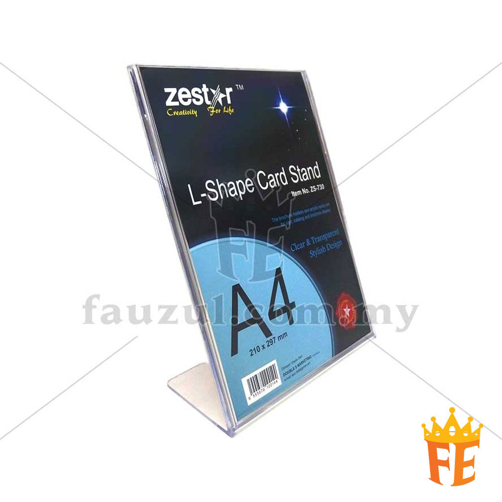 Acrylic L Shape Card Stand IC / A6 / A5 / A4