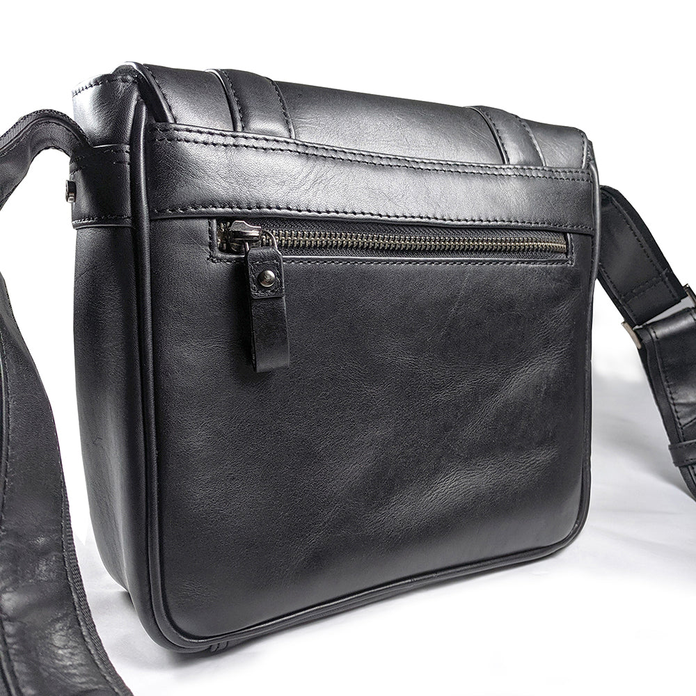 KASIYAR Premium Leather Crossbody Bag Black KR-004