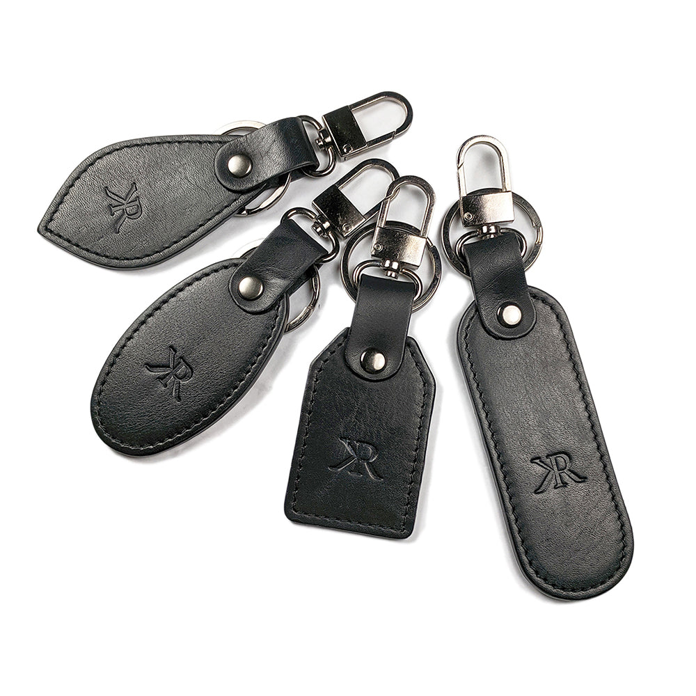 KASIYAR Premium Leather Key Ring Black KR-022