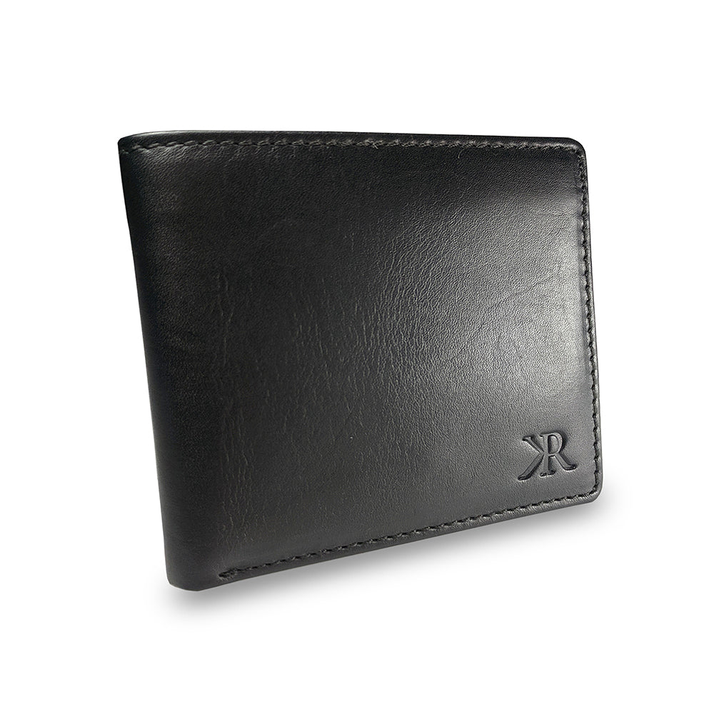 KASIYAR Premium Leather Classic Wallet Black KR-009