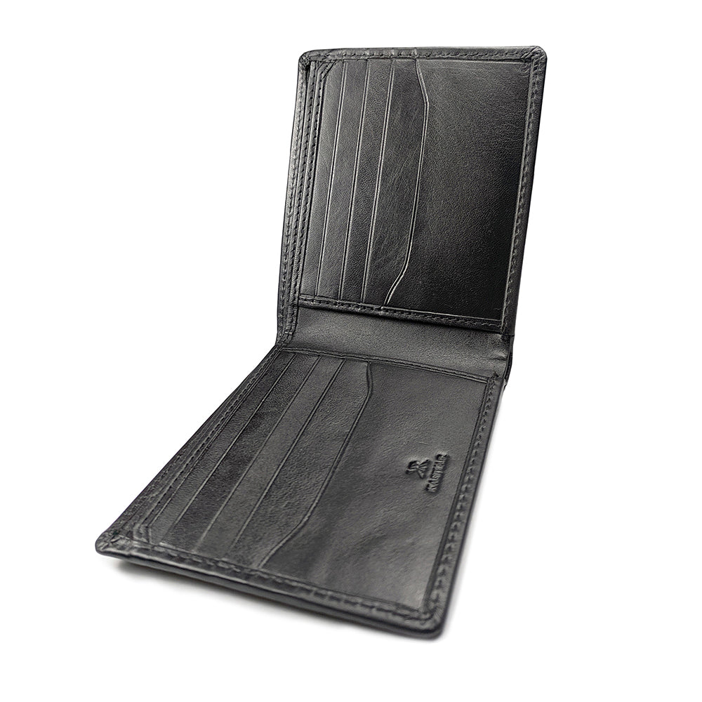 KASIYAR Premium Leather Classic Wallet Black KR-009